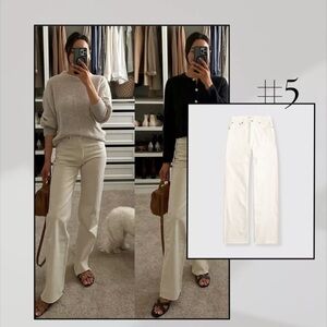 Abercrombie & fitch the 90s relaxed high rise Women's Cream Jeans size 12/31